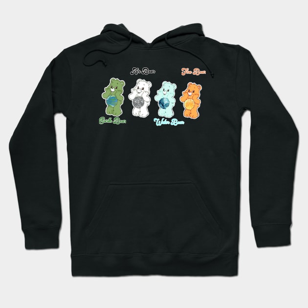 Zodiac Element Bears Hoodie by Lewd Crude Never Rude